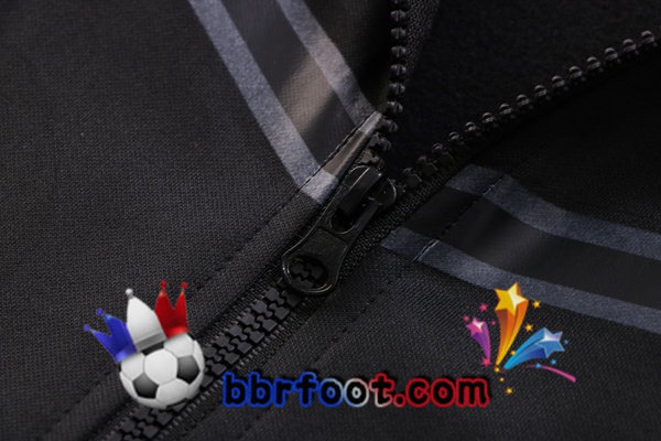 Veste A Capuche Survetement Foot Paris PSG Noir 2022/2023