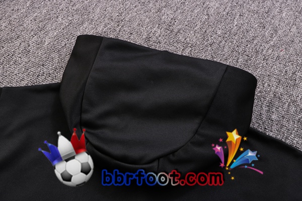 Veste A Capuche Survetement Foot Paris PSG Noir 2022/2023