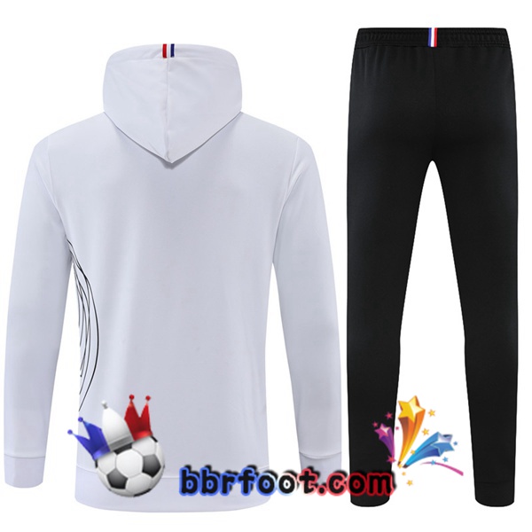 Veste A Capuche Survetement Foot JORDAN Paris PSG Blanc 2022/2023