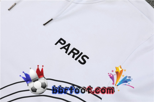 Veste A Capuche Survetement Foot JORDAN Paris PSG Blanc 2022/2023