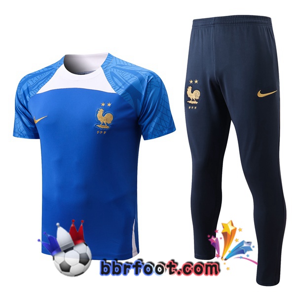Training T-Shirts France + Pantalon Bleu 2022/2023