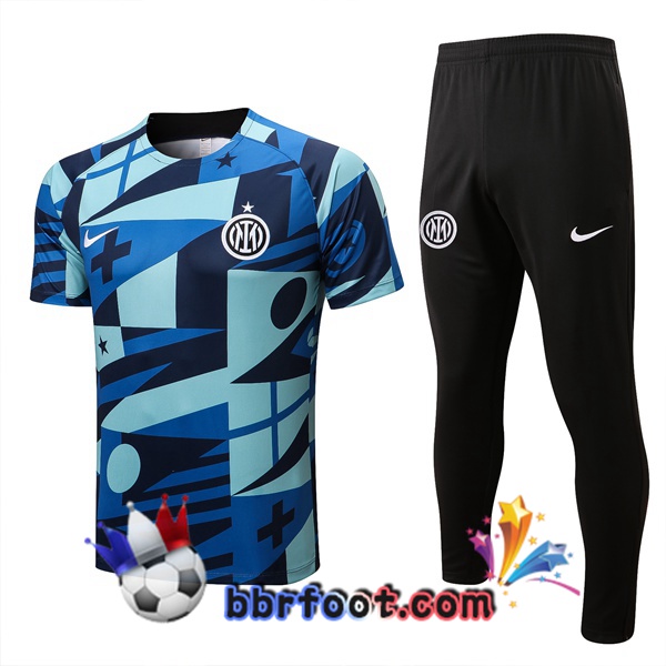 Training T-Shirts Inter Milan + Pantalon Bleu 2022/2023