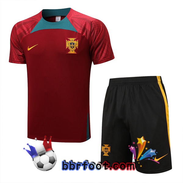 Training T-Shirts Portugal + Shorts Noir 2022/2023