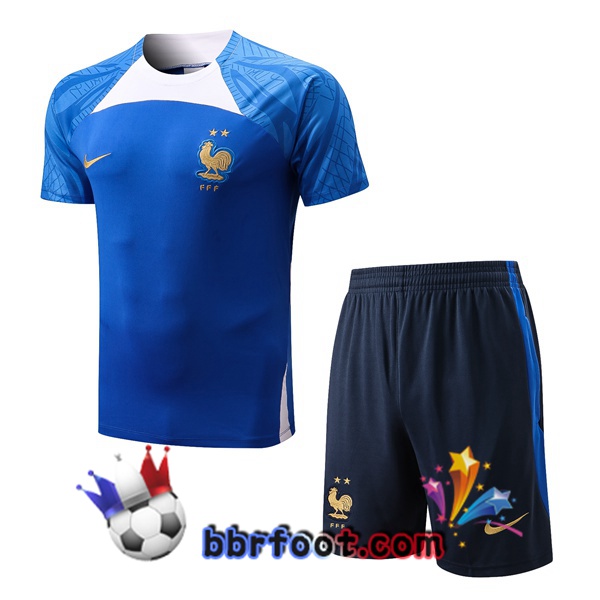 Training T-Shirts France + Shorts Bleu 2022/2023