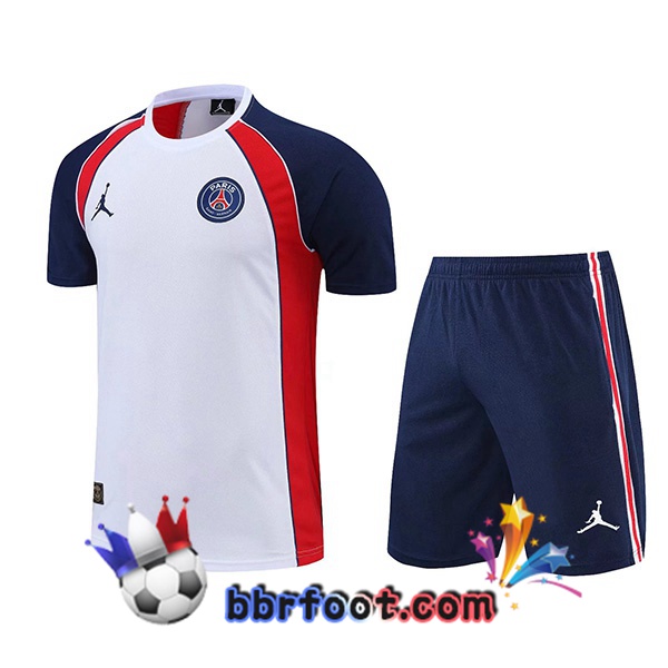 Training T-Shirts Paris PSG + Shorts Blanc 2022/2023
