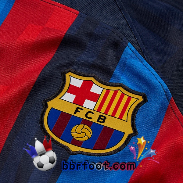 Maillot Foot FC Barcelone Domicile Rouge Bleu 2022/2023