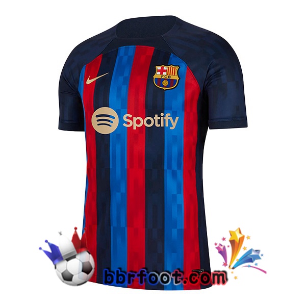 Maillot Foot FC Barcelone Domicile Rouge Bleu 2022/2023