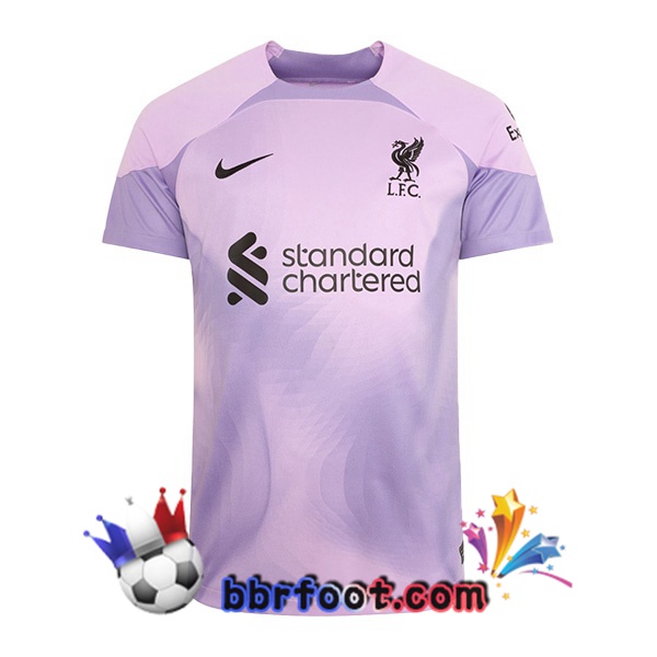 Maillot Foot FC Liverpool Gardien de but Pourpre 2022/2023 Maillot Foot FC Liverpool Gardien de but Pourpre 2022/2023