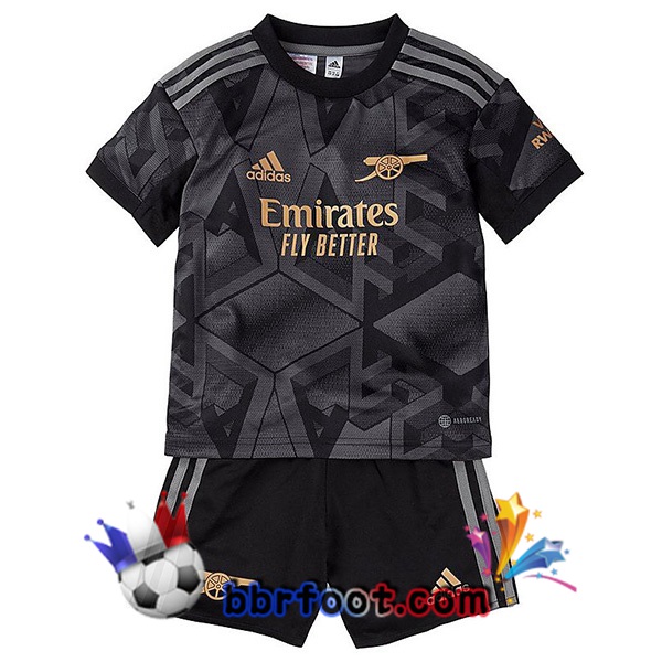 Maillot Foot Arsenal Enfant Exterieur Noir 2022/2023