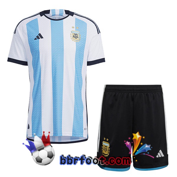 Maillots Equipe De Argentine Enfant Domicile Bleu Blanc 2022/2023