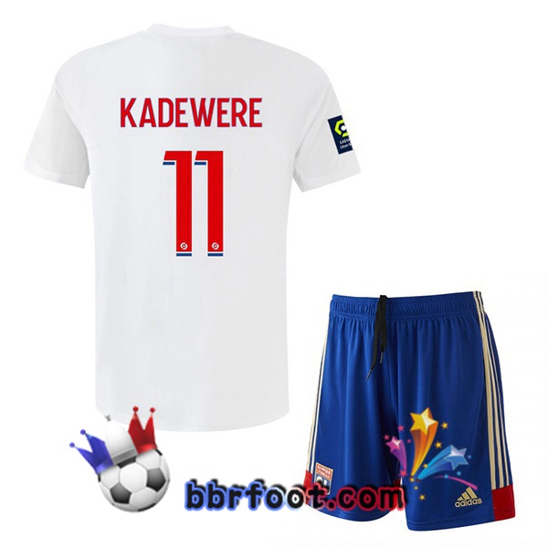 Maillot Foot Lyon OL (KADEWERE 11) Enfant Domicile Blanc 2022/2023
