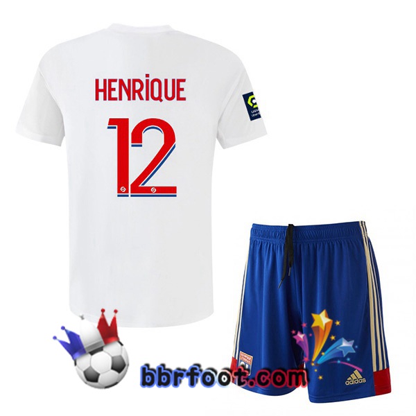 Maillot Foot Lyon OL (HENRIQUE 12) Enfant Domicile Blanc 2022/2023