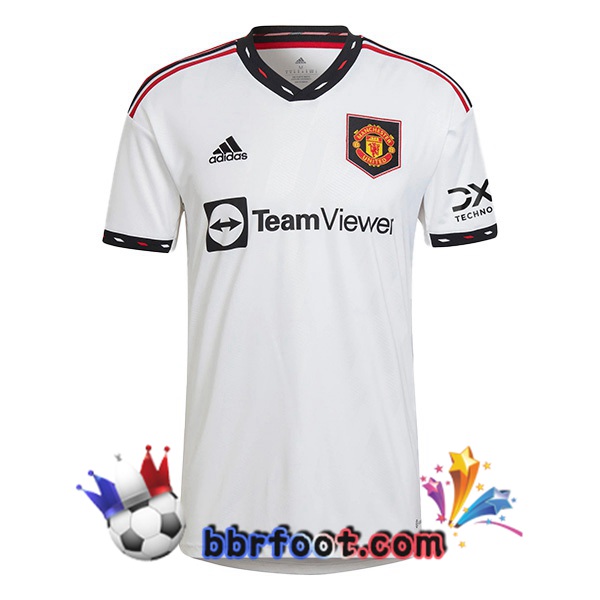 Maillot Foot Manchester United Exterieur Blanc 2022/2023