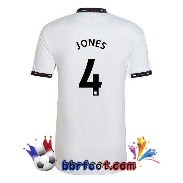 Maillot Foot Manchester United (JONES 4) Exterieur Blanc 2022/2023