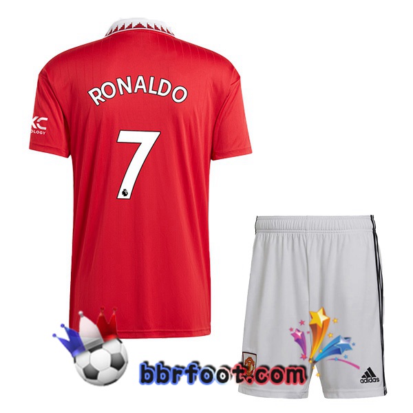 Maillot Foot Manchester United (RONALDO 7) Enfant Domicile Rouge 2022/2023