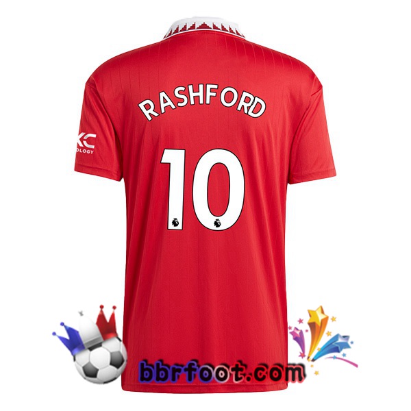 Maillot Foot Manchester United (RASHFORD 10) Domicile Rouge 2022/2023