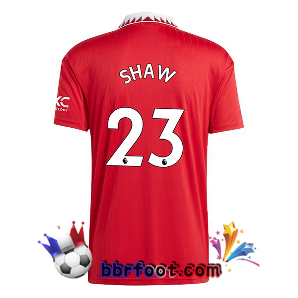 Maillot Foot Manchester United (SHAW 23) Domicile Rouge 2022/2023