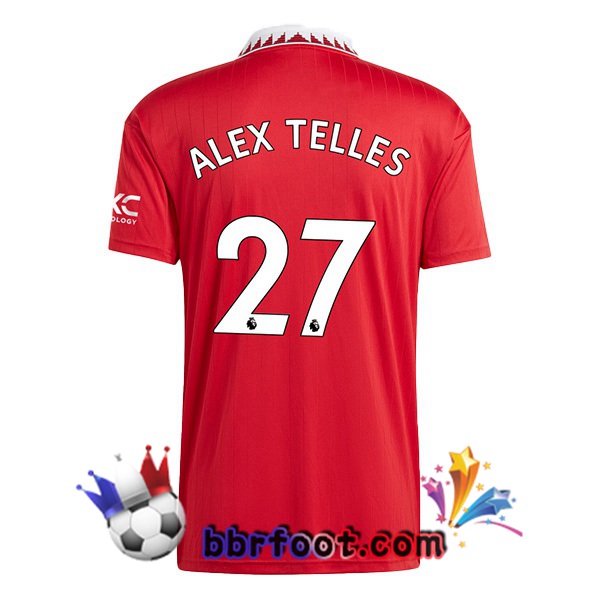 Maillot Foot Manchester United (ALEX TELLES 27) Domicile Rouge 2022/2023