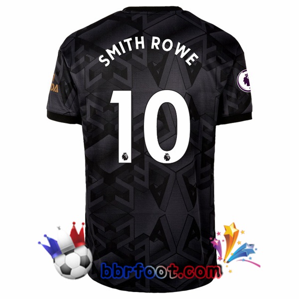 Maillot Foot Arsenal (SMITH ROWE 10) Exterieur Noir 2022/2023