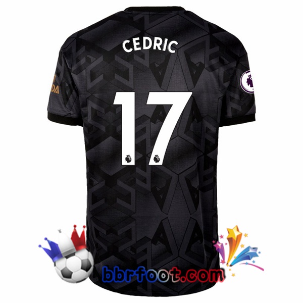Maillot Foot Arsenal (CEDRIC 17) Exterieur Noir 2022/2023