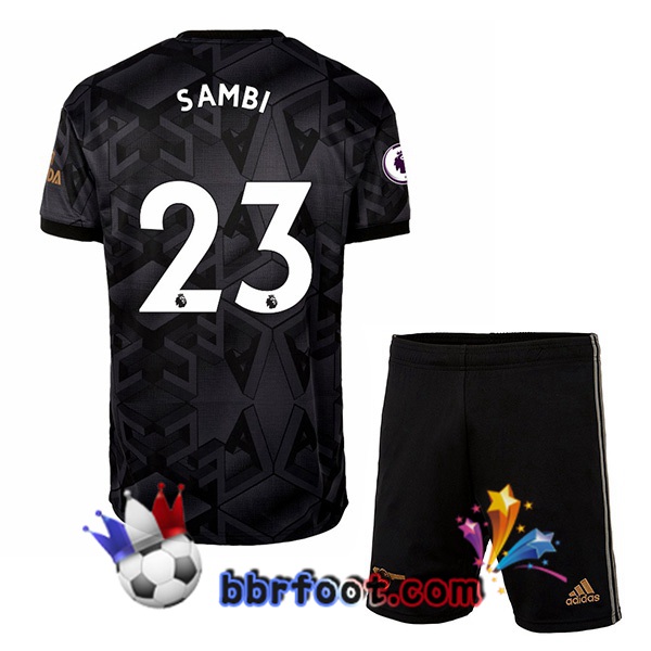 Maillot Foot Arsenal (SAMBI 23) Enfant Exterieur Noir 2022/2023 Maillot Foot Arsenal (SAMBI 23) Enfant Exterieur Noir 2022/2023