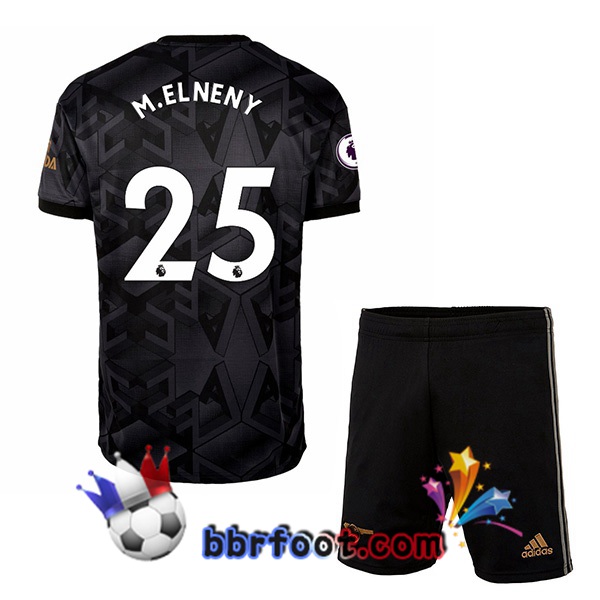 Maillot Foot Arsenal (M.ELNENY 25) Enfant Exterieur Noir 2022/2023