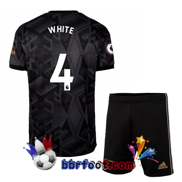 Maillot Foot Arsenal (WHITE 4) Enfant Exterieur Noir 2022/2023