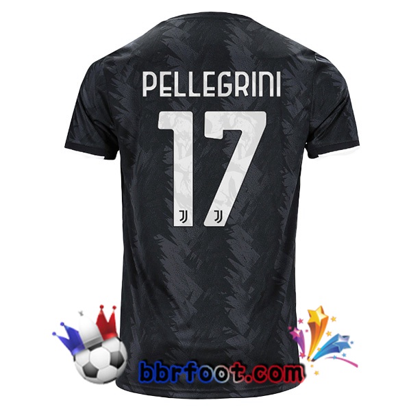 Maillot Foot Juventus (PELLEGRINI 17) Exterieur Noir 2022/2023