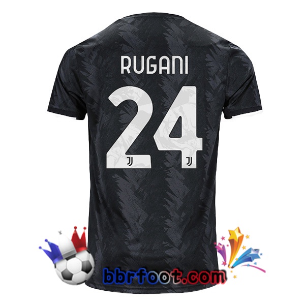 Maillot Foot Juventus (RUGANI 24) Exterieur Noir 2022/2023