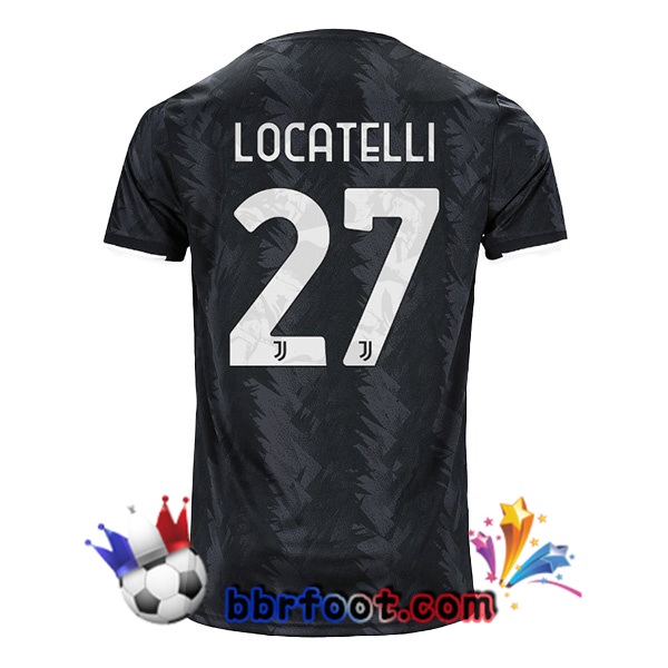 Maillot Foot Juventus (LOCATELLI 27) Exterieur Noir 2022/2023