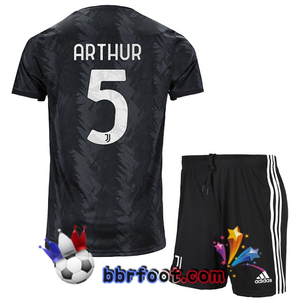 Maillot Foot Juventus (ARTHUR 5) Enfant Exterieur Noir 2022/2023