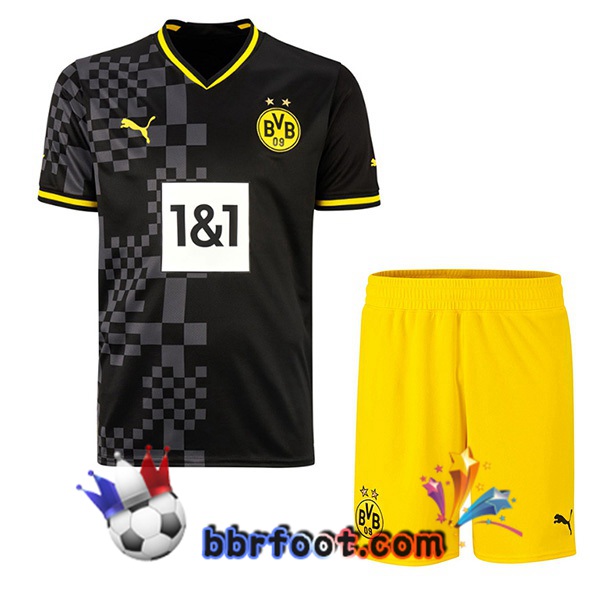 Maillot Foot Dortmund BVB Enfant Exterieur Noir 2022/2023