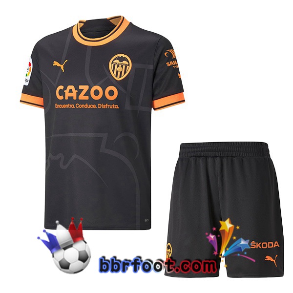 Maillot Foot Valencia CF Enfant Exterieur Noir 2022/2023