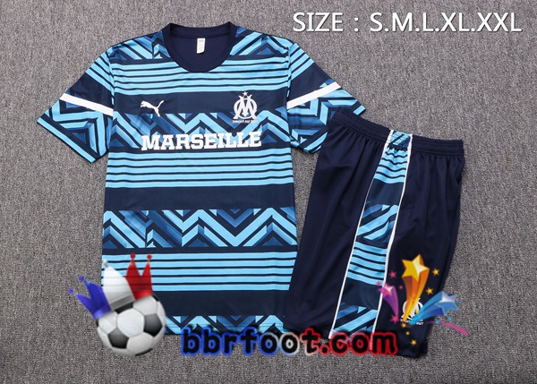 Training T-Shirts Marseille OM + Shorts Bleu Royal 2022/2023