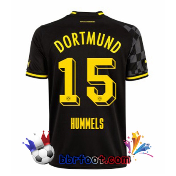 Maillot Foot Dortmund BVB (Hummels 15) Exterieur Noir 2022/2023