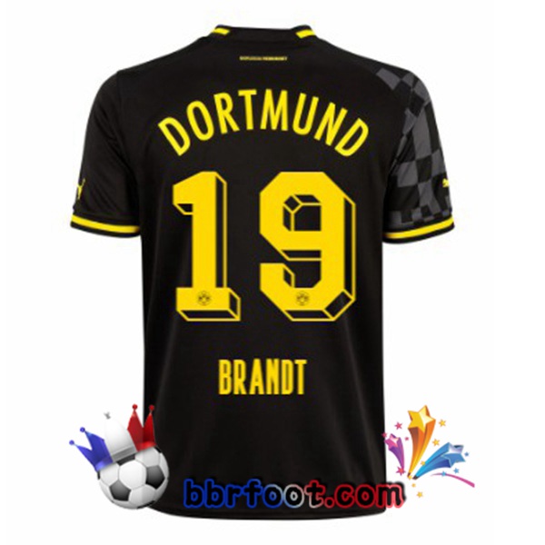 Maillot Foot Dortmund BVB (Brandt 19) Exterieur Noir 2022/2023