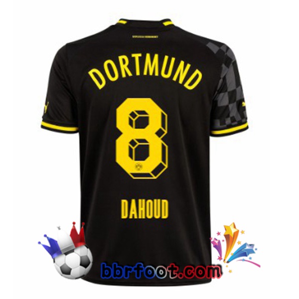 Maillot Foot Dortmund BVB (Dahoud 8) Exterieur Noir 2022/2023