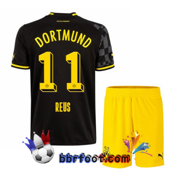 Maillot Foot Dortmund BVB (Reus 11) Enfant Exterieur Noir 2022/2023