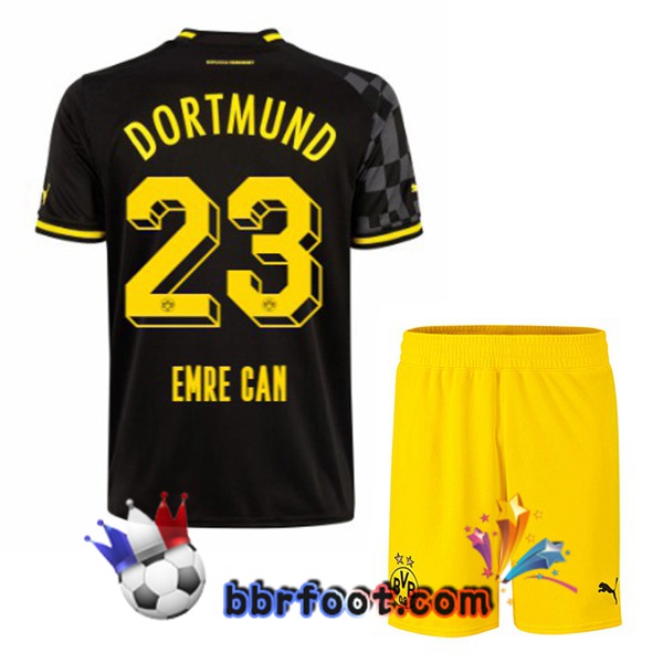Maillot Foot Dortmund BVB (Emre Can 23) Enfant Exterieur Noir 2022/2023
