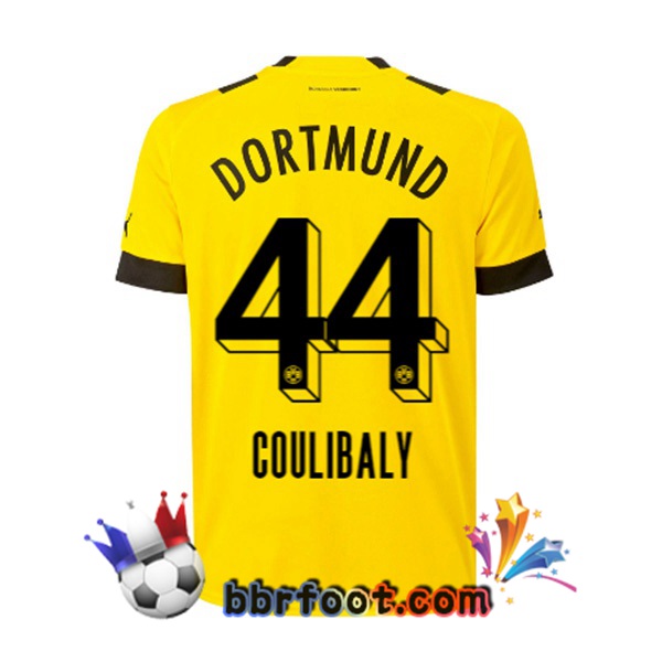 Maillot Foot Dortmund BVB (Coulibaly 44) Domicile Jaune Jaune 2022/2023