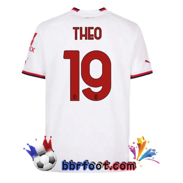 Maillot Foot AC Milan (THEO 19) Exterieur Blanc 2022/2023