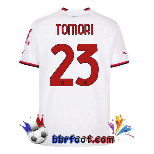 Maillot Foot AC Milan (TOMORI 23) Exterieur Blanc 2022/2023