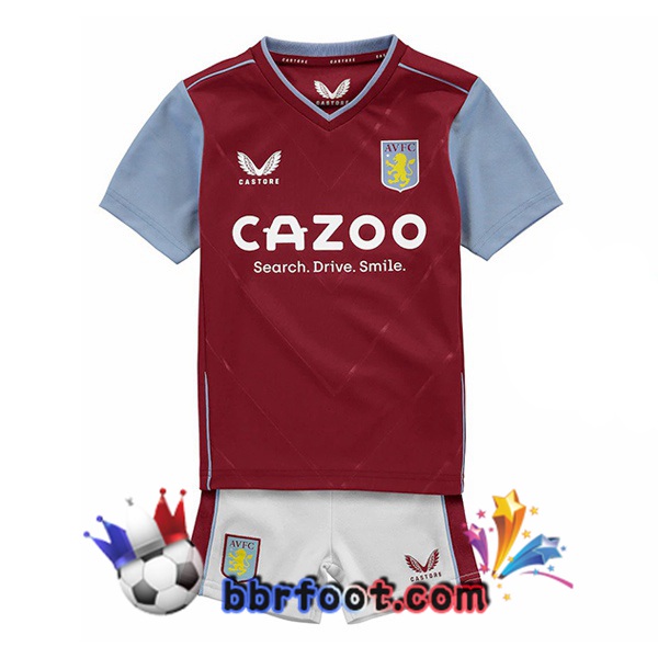 Maillot Foot Aston Villa Enfant Domicile Rouge 2022/2023