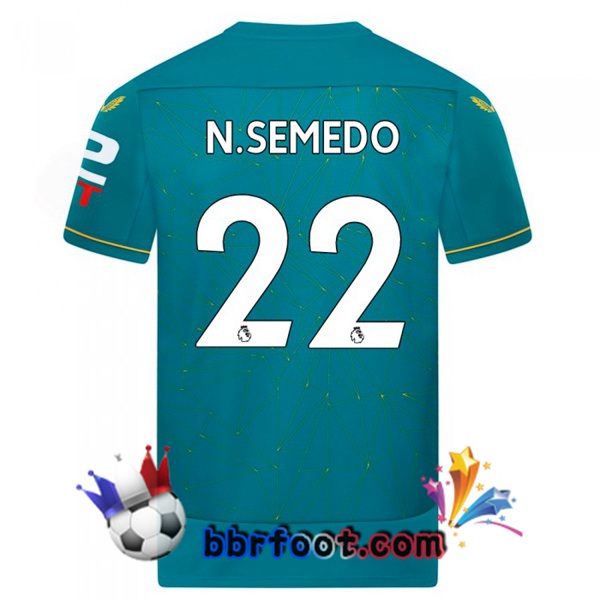 Maillot Foot Wolves (N. SEMEDO 22) Exterieur Bleu 2022/2023