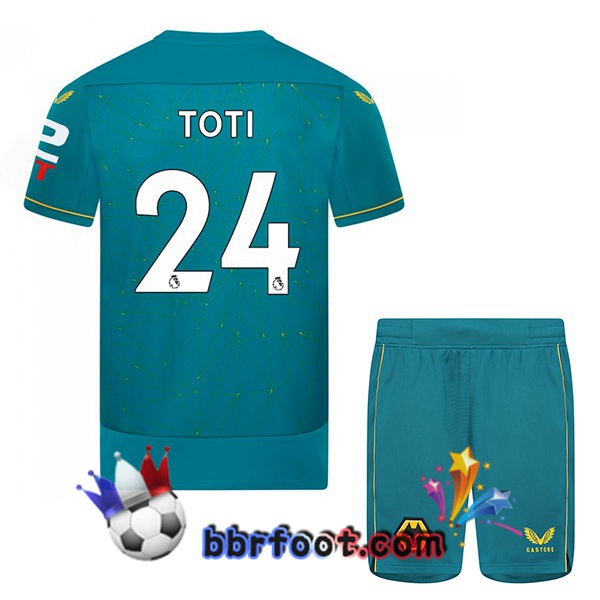 Maillot Foot Wolves (TOTI 24) Enfant Exterieur Bleu 2022/2023