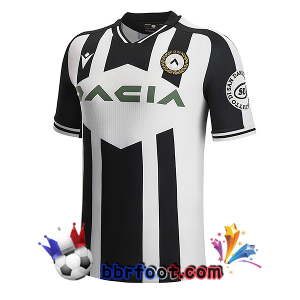 Maillot Foot Udinese Calcio Domicile Noir Blanc 2022/2023