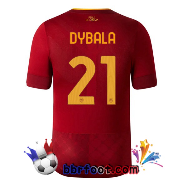 Maillot Foot AS Roma (DYBALA 21) Domicile Rouge 2022/2023 Maillot Foot AS Roma (DYBALA 21) Domicile Rouge 2022/2023