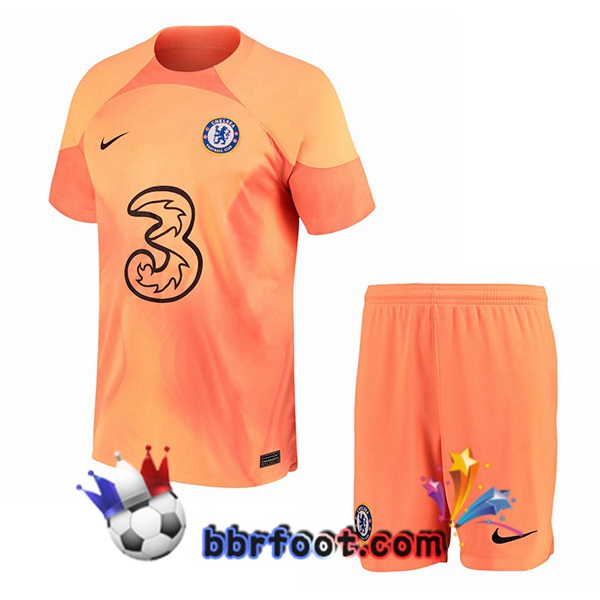 Maillot Foot FC Chelsea Enfant Gardien de but Orange 2022/2023