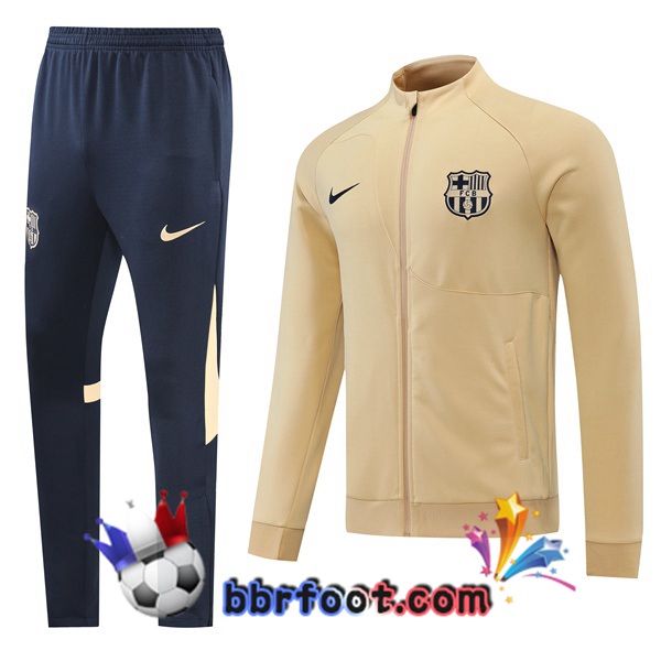 Veste Survetement Foot FC Barcelone Jaune 2022/2023