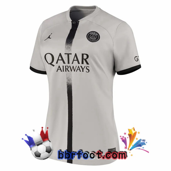 Maillot Foot Paris PSG Femme Exterieur Gris 2022/2023